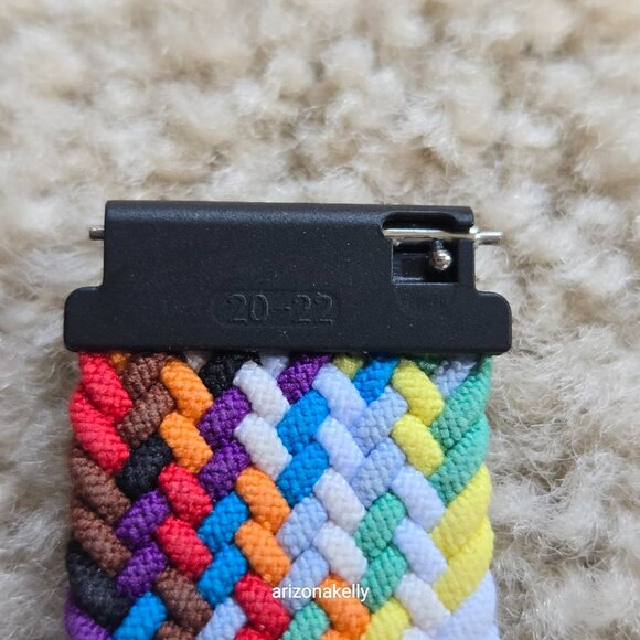 Samsung Galaxy Watch 20mm Stretchy Braided Fabric Band With Magnetized Closure - Picture 2 of 6